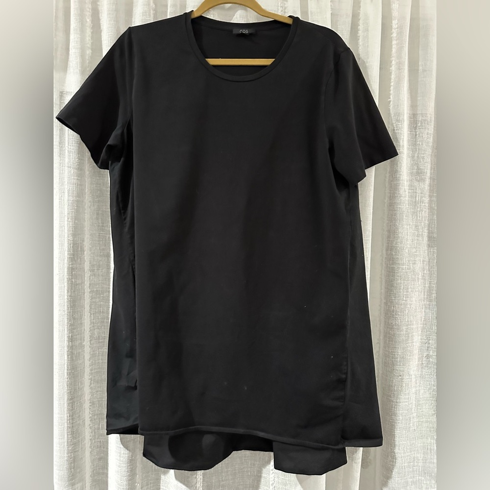 COS Black Tunic A-line shirt, size L